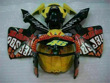 Schwarz Rot Gelb 46 05-06 CBR600RR Motorrad Verkleidung