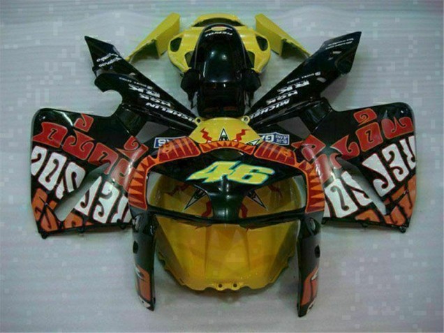 Schwarz Rot Gelb 46 05-06 CBR600RR Motorrad Verkleidung Schwarz Rot Gelb 46 05-06 CBR600RR Motorrad Verkleidung