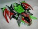 Schwarz Rot Grün Motocard 09-12 ZX6R Motorrad Verkleidung