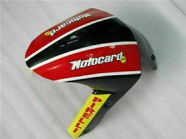 Schwarz Rot Grün Motocard 09-12 ZX6R Motorrad Verkleidung