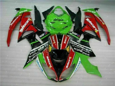 Schwarz Rot Grün Motocard 09-12 ZX6R Motorrad Verkleidung