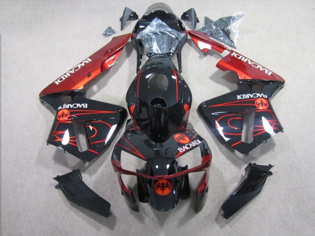 Schwarz Rot RACARDI 03-04 CBR600RR Motorrad Verkleidung Schwarz Rot RACARDI 03-04 CBR600RR Motorrad Verkleidung