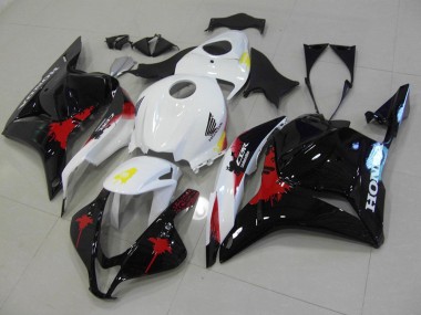 Schwarz Rote Weiß 09-12 CBR600RR Motorrad Verkleidung