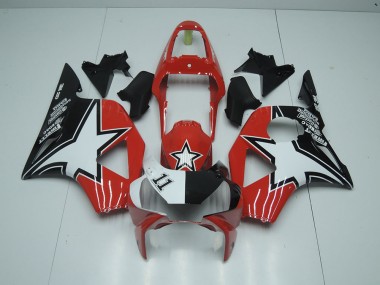 Schwarz Roter Stern 02-03 CBR900RR 954 Motorrad Verkleidung