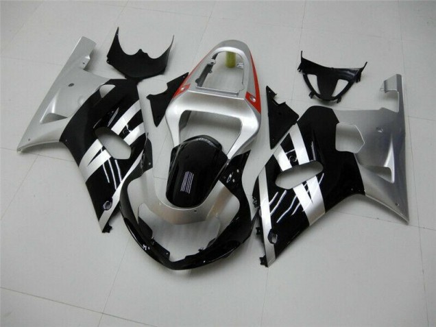 Schwarz Silber 01-03 GSXR 600/750 Motorrad Verkleidung Schwarz Silber 01-03 GSXR 600/750 Motorrad Verkleidung