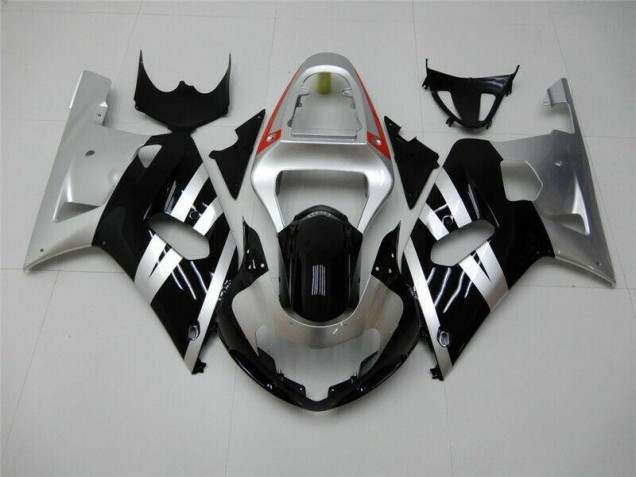 Schwarz Silber 01-03 GSXR 600/750 Motorrad Verkleidung Schwarz Silber 01-03 GSXR 600/750 Motorrad Verkleidung