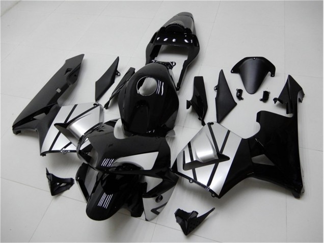 Schwarz Silber 03-04 CBR600RR Motorrad Verkleidung