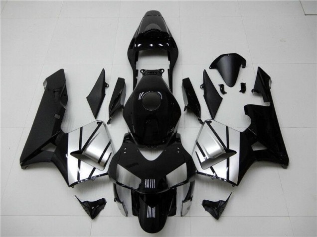 Schwarz Silber 03-04 CBR600RR Motorrad Verkleidung
