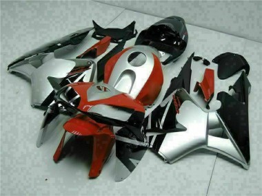 Schwarz Silber Rot 05-06 CBR600RR Motorrad Verkleidung