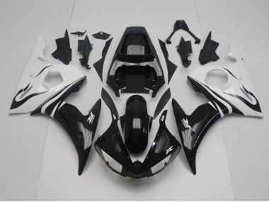 Schwarz Weiß 03-05 YZF R6 Motorrad Verkleidungen
