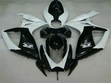 Schwarz Weiß 06-07 GSXR 600/750 Motorrad Verkleidung
