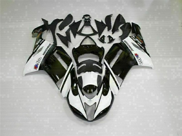 Schwarz Weiß 07-08 ZX6R Motorrad Verkleidungen Schwarz Weiß 07-08 ZX6R Motorrad Verkleidungen