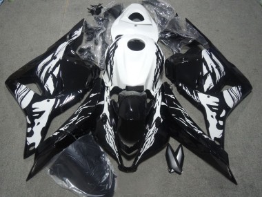 Schwarz Weiß 09-12 CBR600RR Motorrad Vollverkleidung