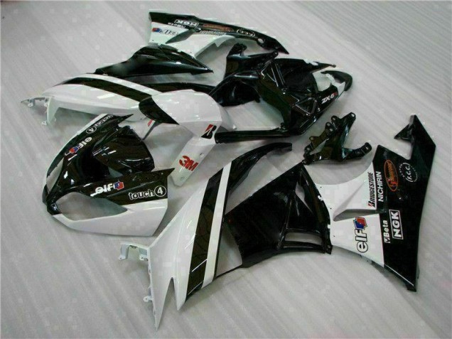 Schwarz Weiß 3M Touch4 09-12 ZX6R Motorrad Verkleidung Schwarz Weiß 3M Touch4 09-12 ZX6R Motorrad Verkleidung