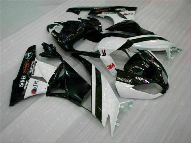 Schwarz Weiß 3M Touch4 09-12 ZX6R Motorrad Verkleidung Schwarz Weiß 3M Touch4 09-12 ZX6R Motorrad Verkleidung