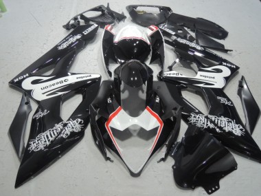 Schwarz Weiß Beacon 05-06 GSXR 1000 Motorrad Verkleidung