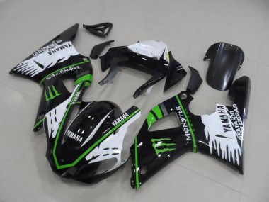 Schwarz Weiß Grün Monster 00-01 YZF R1 Motorrad Verkleidungen