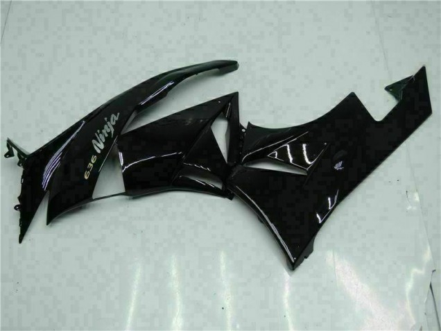 Schwarz Weiß Ninja 636 09-12 ZX6R Motorrad Verkleidung Schwarz Weiß Ninja 636 09-12 ZX6R Motorrad Verkleidung