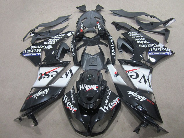 Schwarz West 09-12 ZX6R Motorrad Verkleidung Schwarz West 09-12 ZX6R Motorrad Verkleidung