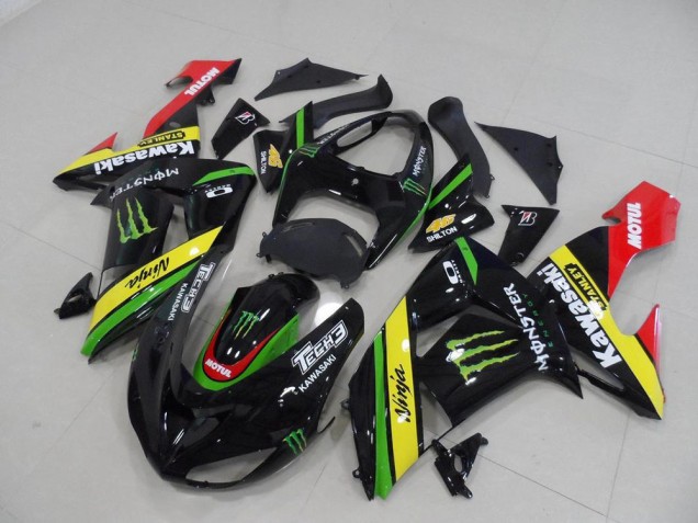 Schwarz gelbes Monster 06-07 ZX10R Motorrad Verkleidung Schwarz gelbes Monster 06-07 ZX10R Motorrad Verkleidung