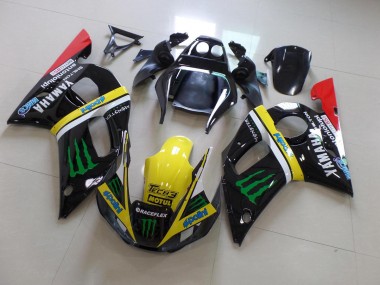 Schwarz gelbes Monster 98-02 YZF R6 Motorrad Verkleidung
