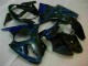 Schwarz mit Blaur Flamme 00-02 ZX6R Motorrad Verkleidung