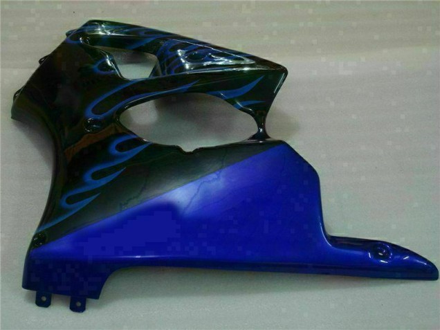 Schwarz mit Blaur Flamme 00-02 ZX6R Motorrad Verkleidung