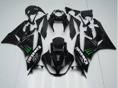Schwarz mit Monster 09-12 ZX6R Motorrad Verkleidung
