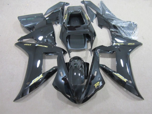 Schwarz mit goldenem Aufkleber 02-03 YZF R1 Motorrad Verkleidung Schwarz mit goldenem Aufkleber 02-03 YZF R1 Motorrad Verkleidung
