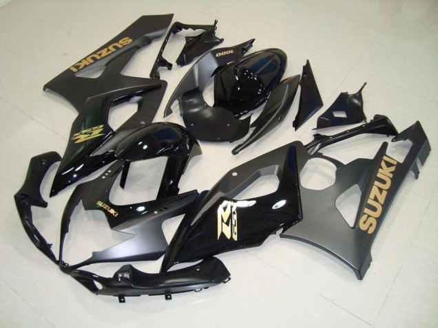 Schwarz mit goldenen Aufklebern 05-06 GSXR 1000 Motorrad Verkleidung Schwarz mit goldenen Aufklebern 05-06 GSXR 1000 Motorrad Verkleidung