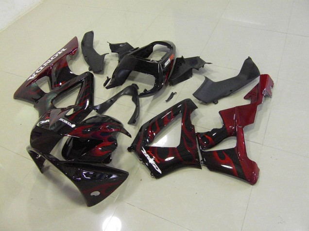 Schwarz rote Flamme 00-01 CBR900RR 929 Motorrad Verkleidung Schwarz rote Flamme 00-01 CBR900RR 929 Motorrad Verkleidung
