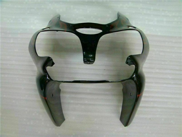 Schwarz rote Flamme 00-02 ZX6R Motorrad Verkleidung
