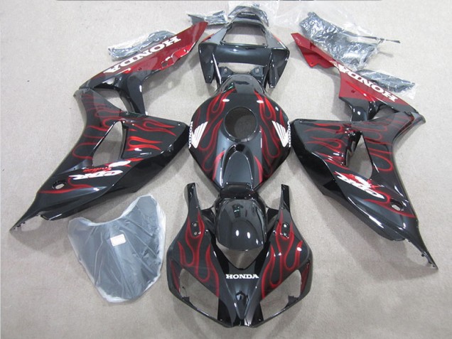 Schwarz rote Flamme 06-07 CBR1000RR Motorrad Verkleidung Schwarz rote Flamme 06-07 CBR1000RR Motorrad Verkleidung