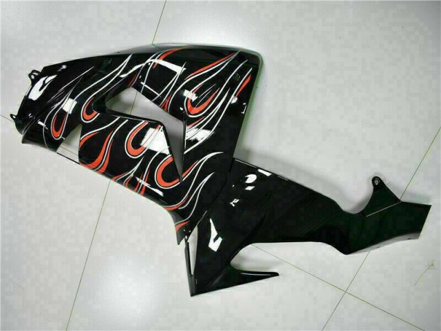 Schwarz rote Flamme 06-07 ZX10R Motorrad Verkleidungen Schwarz rote Flamme 06-07 ZX10R Motorrad Verkleidungen