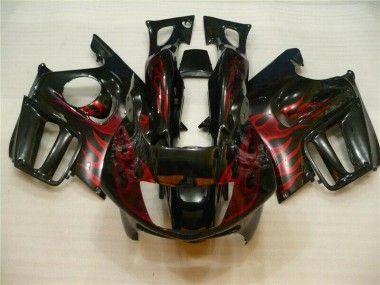 Schwarz rote Flamme 95-98 CBR600 F3 Motorrad Verkleidungen
