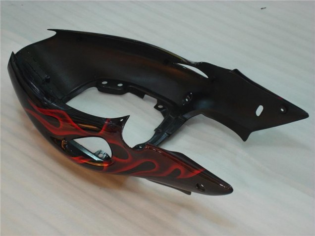 Schwarz rote Flamme 96-07 GSXR 1300 Hayabusa Motorrad Verkleidungen