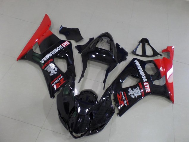 Schwarz und Rot 03-04 GSXR 1000 Motorrad Verkleidung Schwarz und Rot 03-04 GSXR 1000 Motorrad Verkleidung