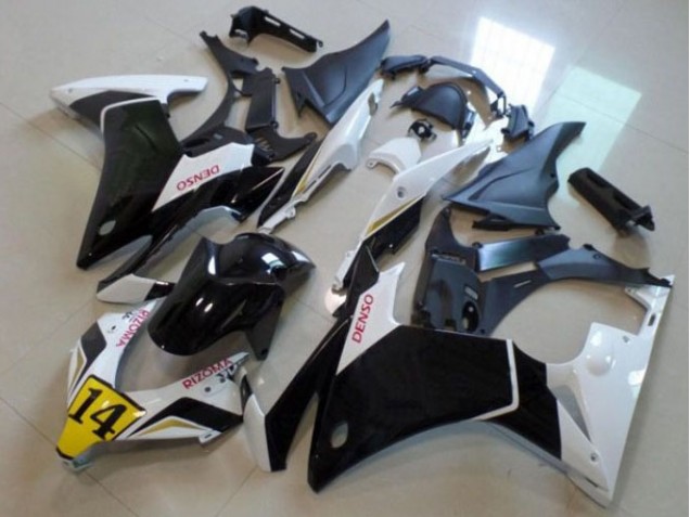 Schwarz weißer Denso Rizoma 14 13-15 CBR500RR Motorrad Verkleidung Schwarz weißer Denso Rizoma 14 13-15 CBR500RR Motorrad Verkleidung