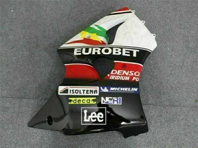 Schwarz weißer Eurobet 00-02 ZX6R Motorrad Verkleidung Schwarz weißer Eurobet 00-02 ZX6R Motorrad Verkleidung