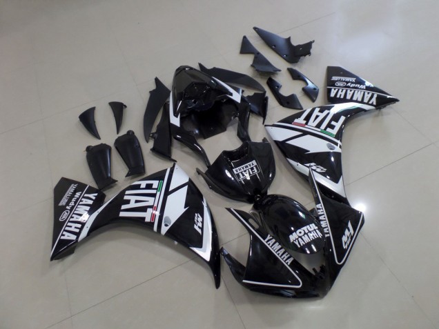 Schwarz weißer Fiat 09-11 YZF R1 Motorrad Verkleidung Schwarz weißer Fiat 09-11 YZF R1 Motorrad Verkleidung