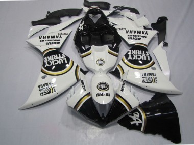 Schwarz weißes Lucky Strike 09-11 YZF R1 Motorrad Verkleidung