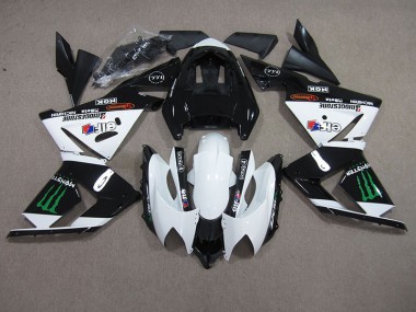 Schwarz weißes Monster 03-05 ZX10R Motorrad Verkleidung