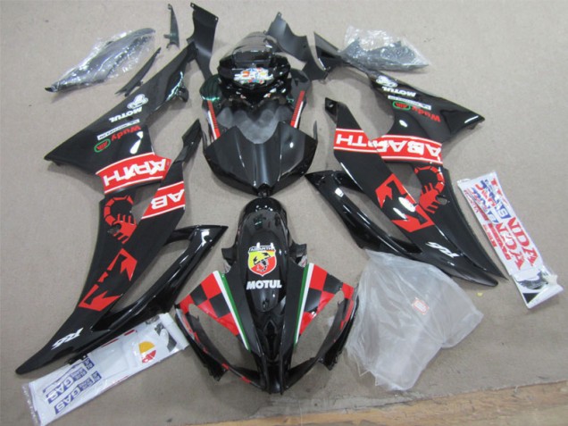 Schwarz weißes Motul 08-16 YZF R6 Motorrad Verkleidung
