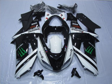 Schwarz weißes Touch4 Monster 06-07 ZX10R Motorrad Verkleidung
