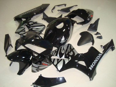 Schwarze weiße Flamme 05-06 CBR600RR Motorrad Verkleidung