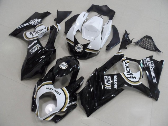 Schwarzer Lucky Strike 07-08 GSXR 1000 Motorrad Verkleidung Schwarzer Lucky Strike 07-08 GSXR 1000 Motorrad Verkleidung