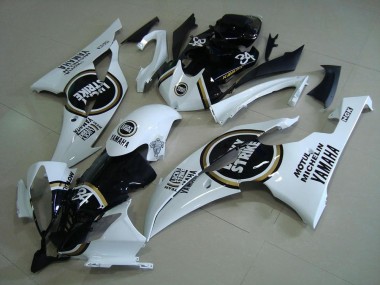 Schwarzer Lucky Strike 08-16 YZF R6 Motorrad Verkleidung