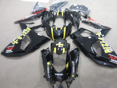 Schwarzer Rizla Holzfäller 09-16 GSXR 1000 Motorrad Verkleidung