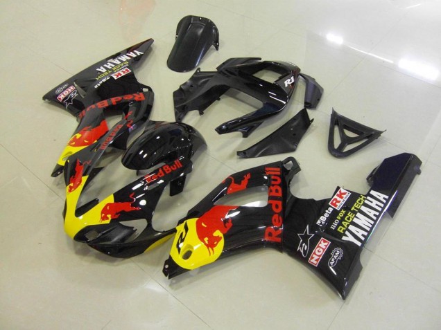 Schwarzer Rot Bull 00-01 YZF R1 Motorrad Verkleidung Schwarzer Rot Bull 00-01 YZF R1 Motorrad Verkleidung