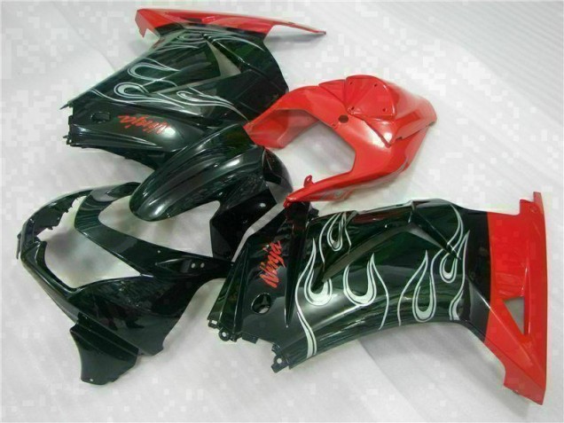 Schwarzer Roter Ninja 08-12 EX250 Motorrad Verkleidung Schwarzer Roter Ninja 08-12 EX250 Motorrad Verkleidung